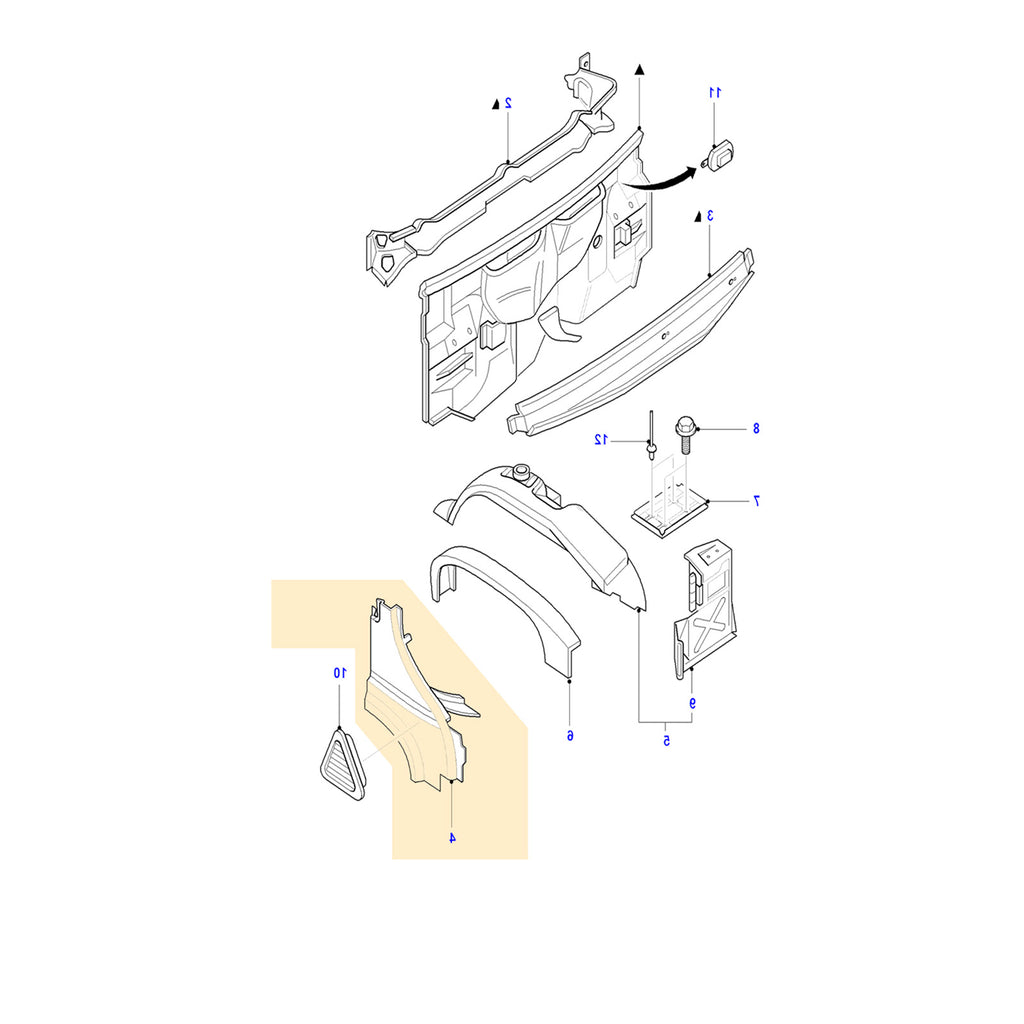  Ford Transit T12 T15 Front Left Wing With Hole 1994 to 2000 7180500