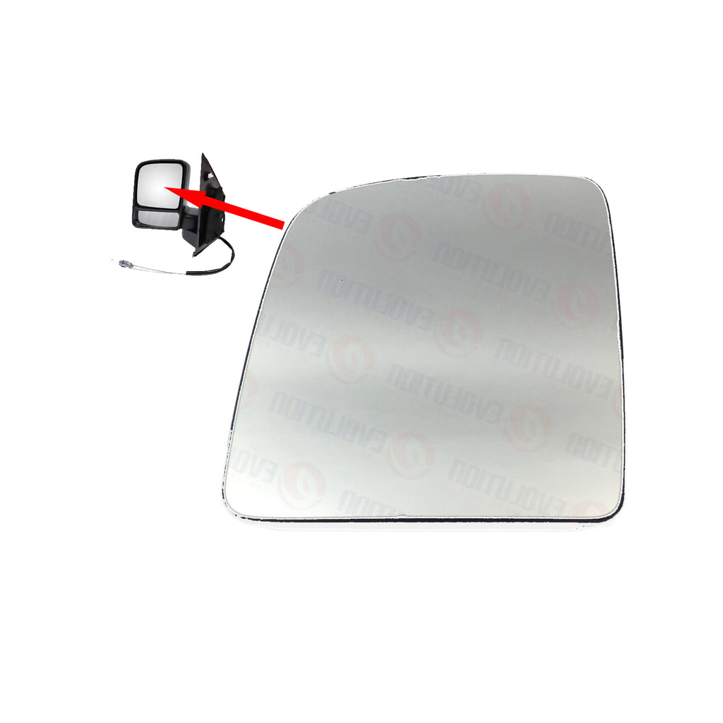 Transit Connect Left Side Wing Mirror Glass Non Heated 2002 to 2009