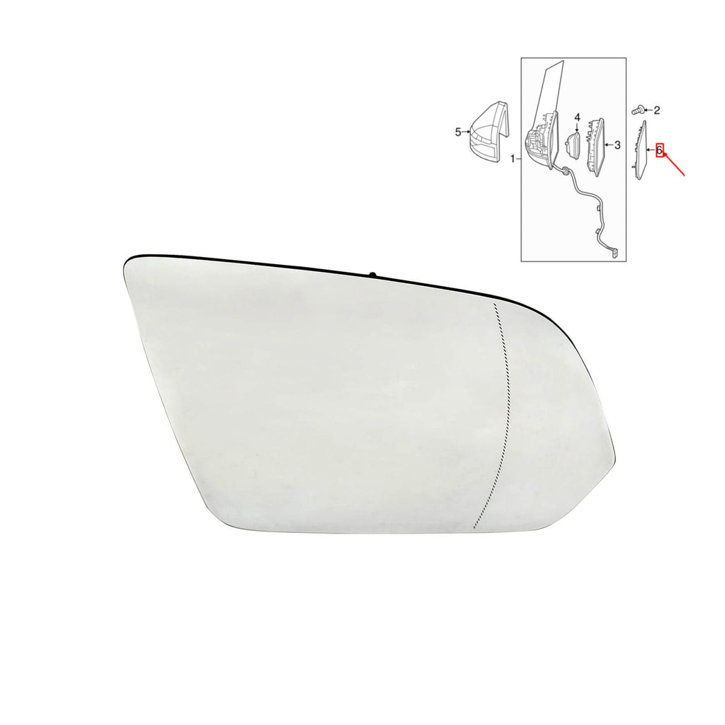 Mercedes Benz Vito Front Right Door Mirror Glass W447 A4478111700 14 Onwards