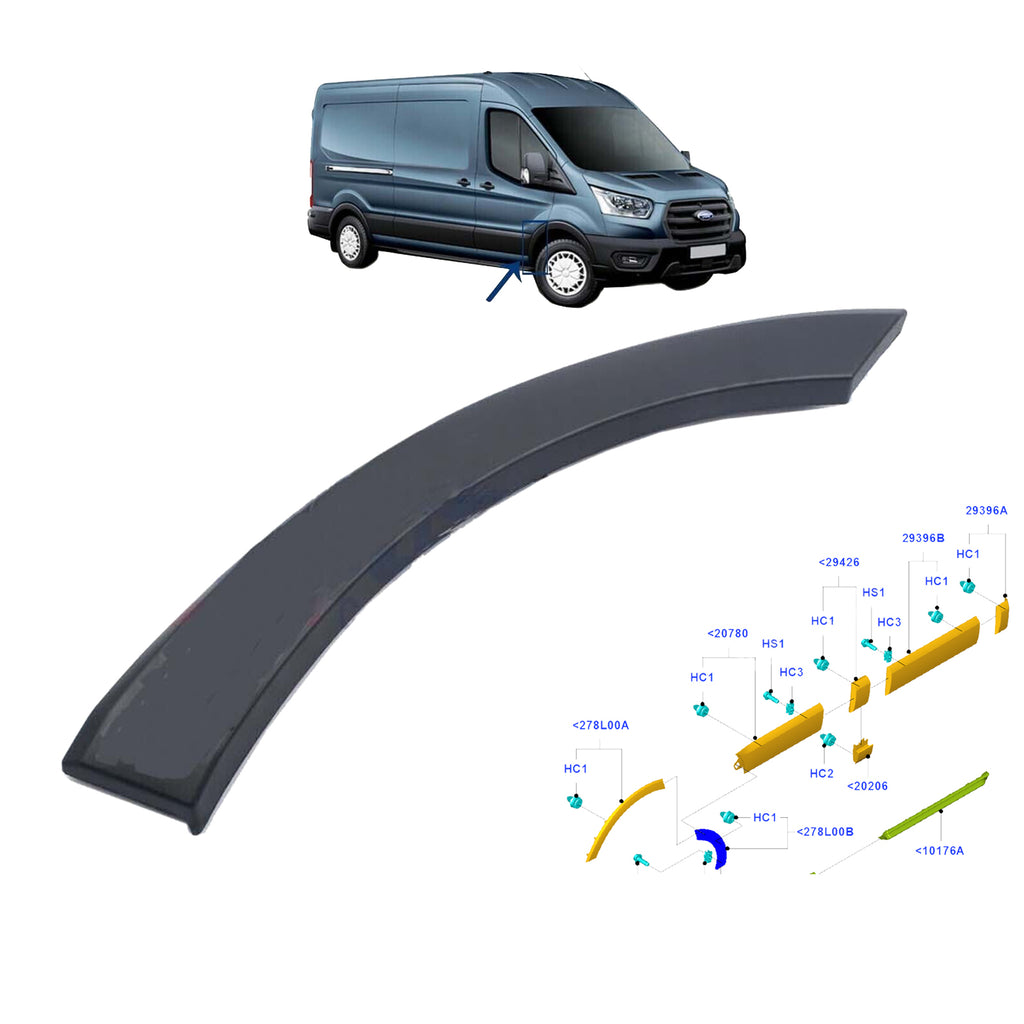 Ford Transit MK8 Front Right O/S Wheel Arch Trim Moulding 2014 Onwards 1844901
