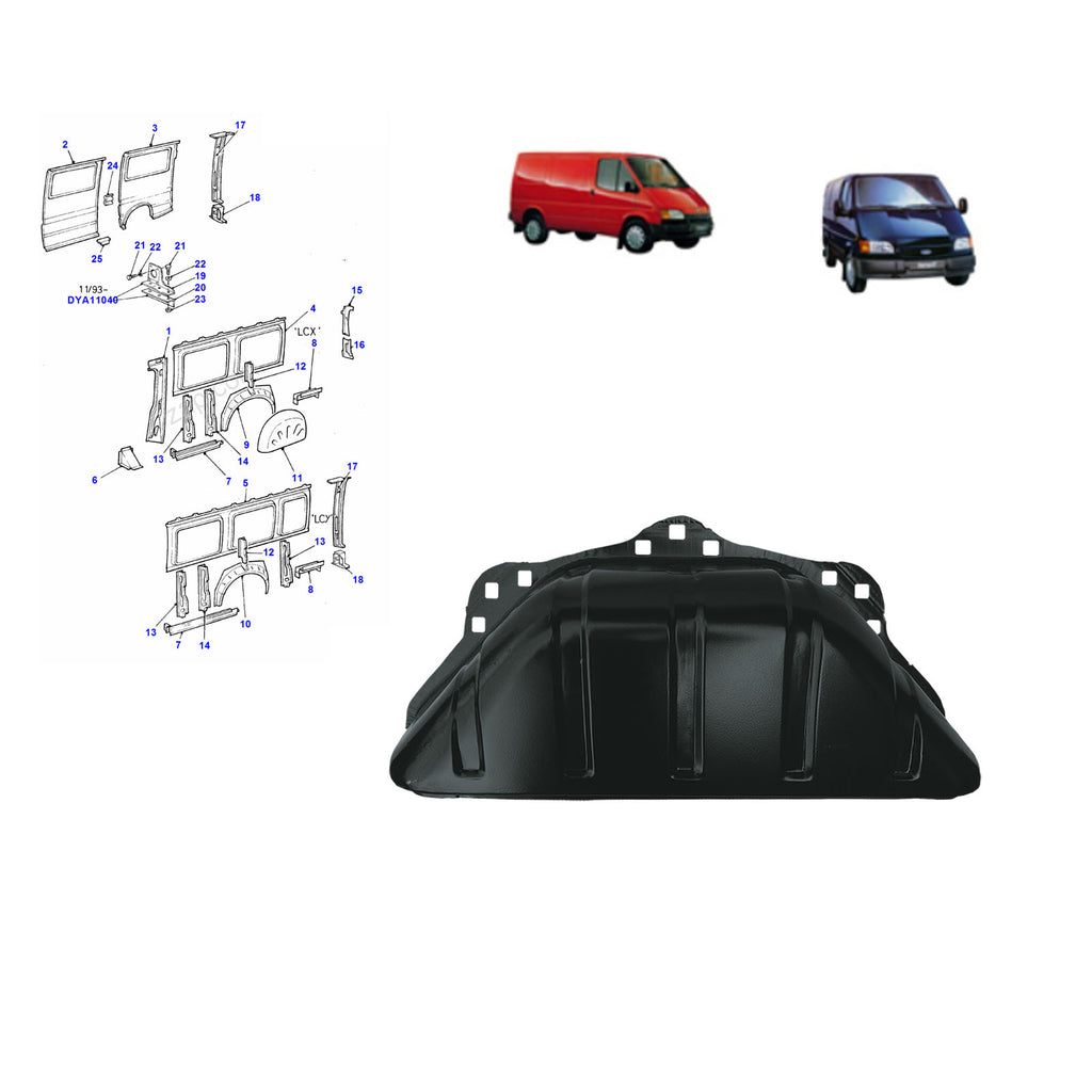 Ford Transit T12 T15 Rear Wheel Arch Panel 1992 to 2002 P92VBV279A54AC