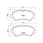 Ford Tourneo Custom Rear Axle Brake Pad Set 2012 ON 1763916