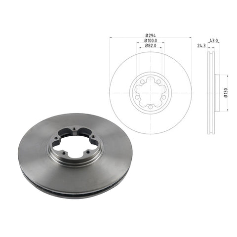 Ford Transit Front Axle Brake Disc 2000 to 2006 1387781