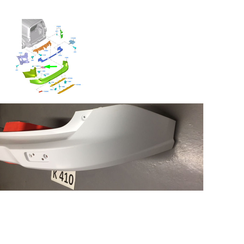 Ford Tourneo Courier 2014 Rear Bumper ET7617906CF5CND