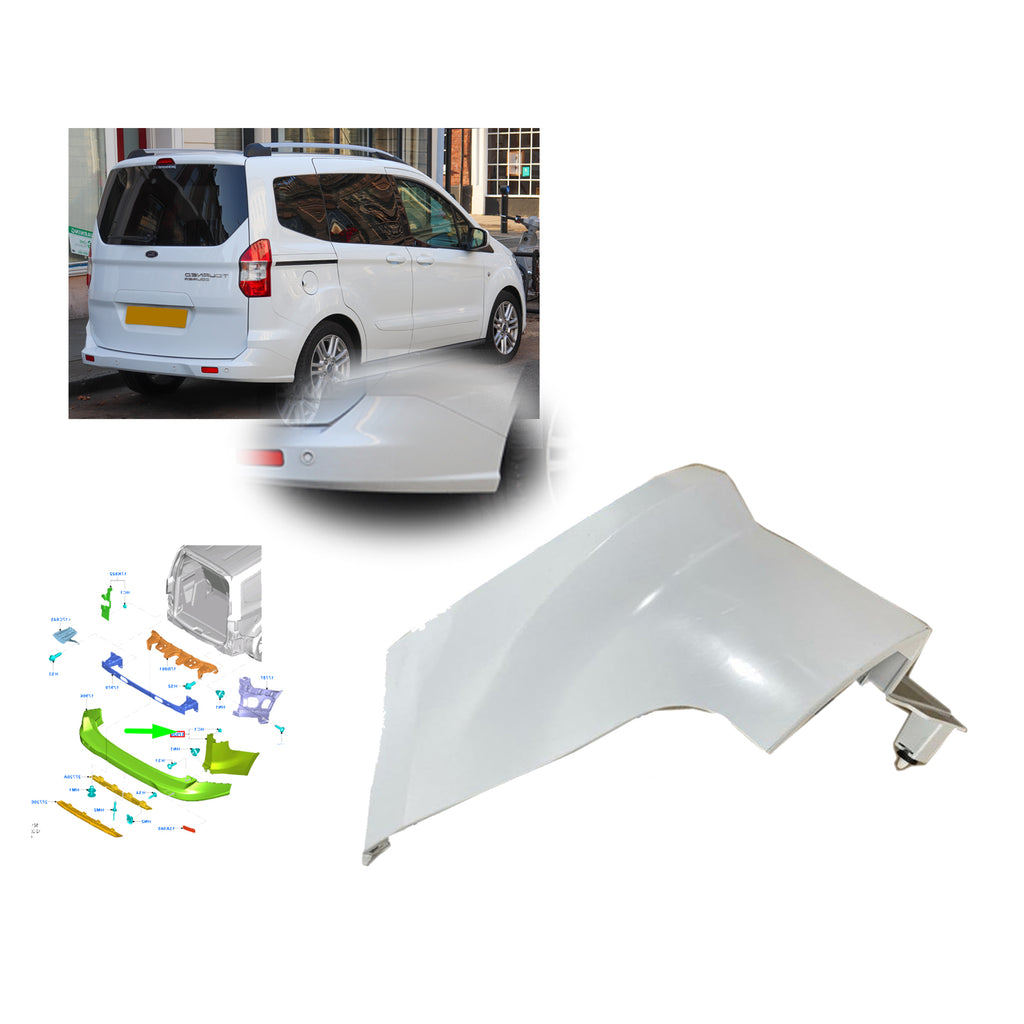 Ford Tourneo Courier Rear Bumper Right Side Corner End Cap ET7617926DC5CND