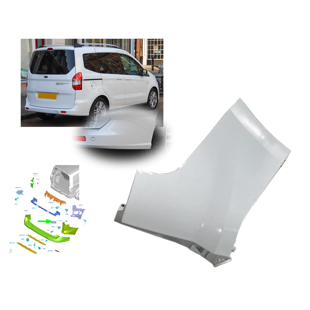 Ford Tourneo Courier Rear Bumper Right Side Corner End Cap ET7617926DC5CND