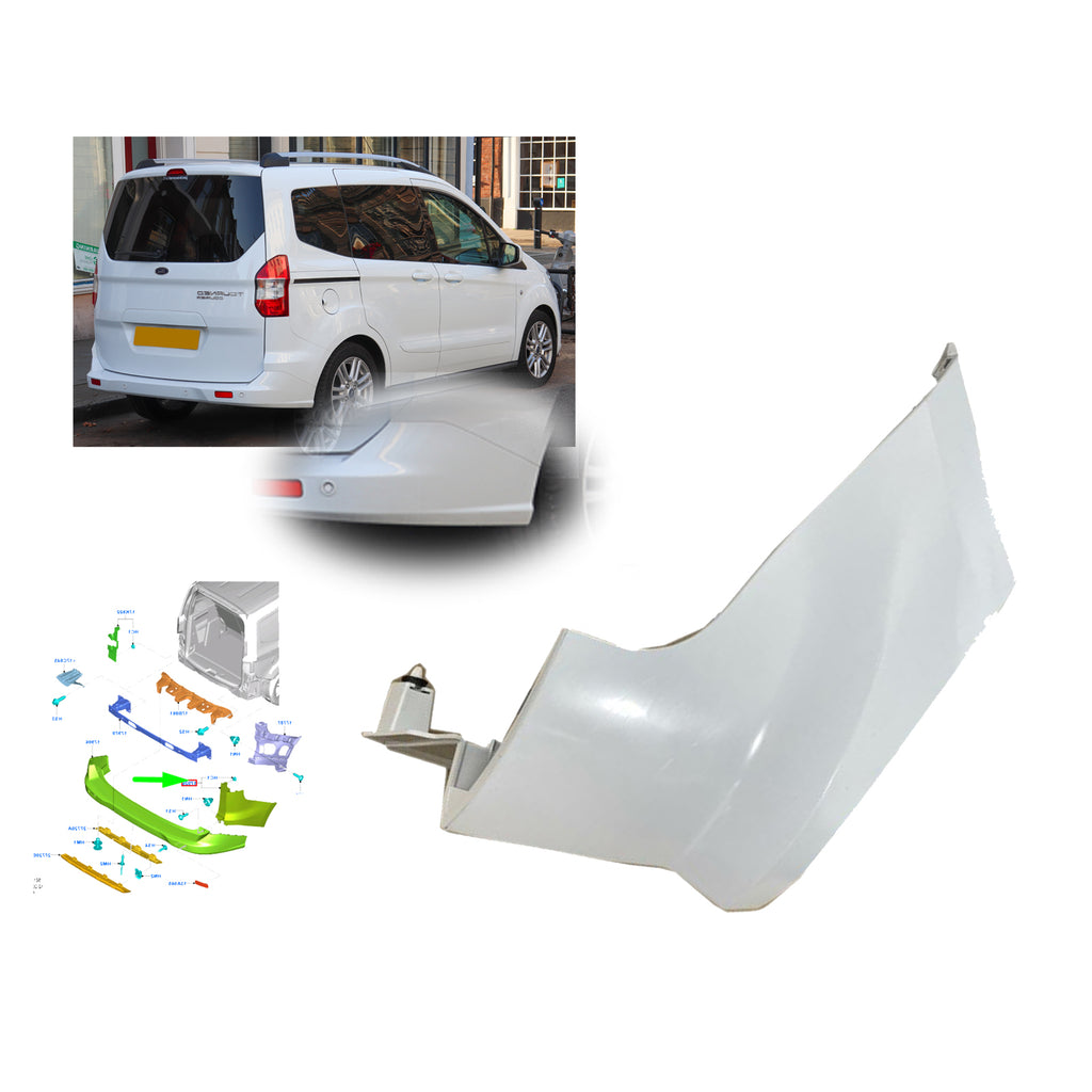 Ford Tourneo Courier Rear Bumper Right Side Corner End Cap ET7617926DC5CND