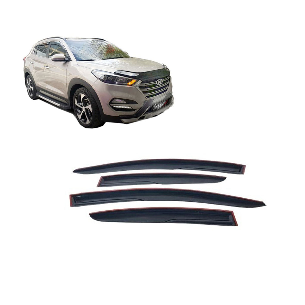 Hyundai Tucson Wind Rain Sun Smoke Deflectors 4 Pcs