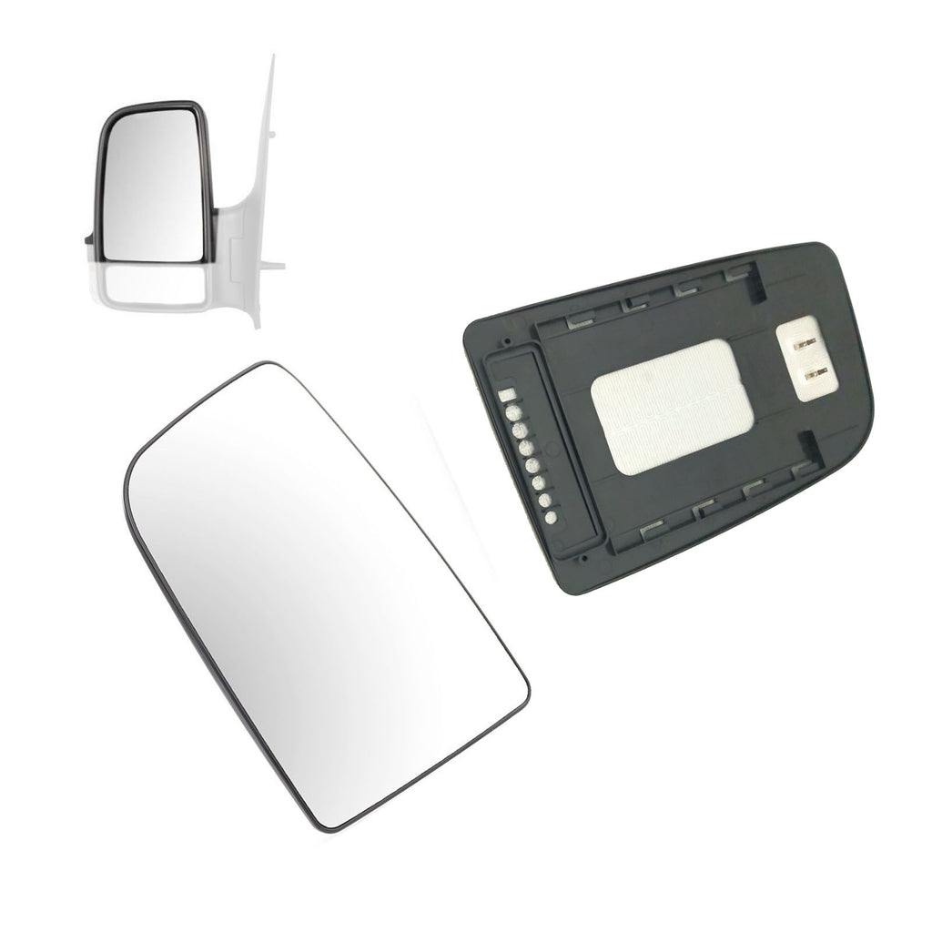 VW Crafter Sprinter 2006 ON Upper Left Wing Mirror Glass Heated 2E0857587A