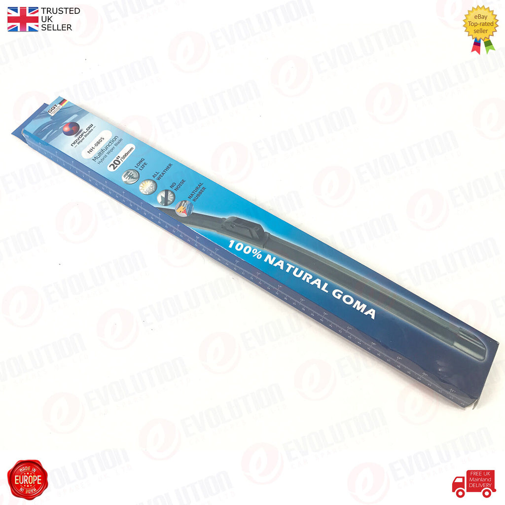 1 x UNIVERSAL WINDSCREEN MULTIFUNCTION FLAT WIPER BLADE 20 500 mm