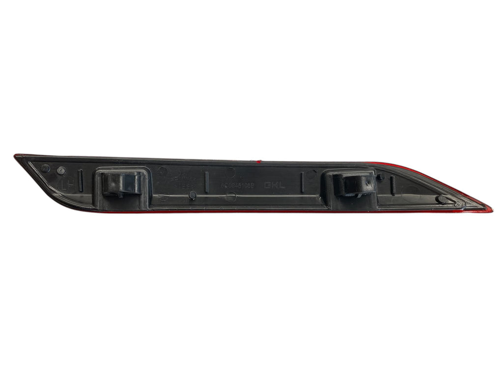 VW Polo Red Lens Left Rear Bumper Reflector Lamp No Light 2014 to 2017 6R0945105C