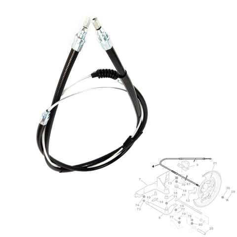 Rear Drum Brake Parking Cable Fits Relay Ducato Boxer 1994 Onwards 1339676080