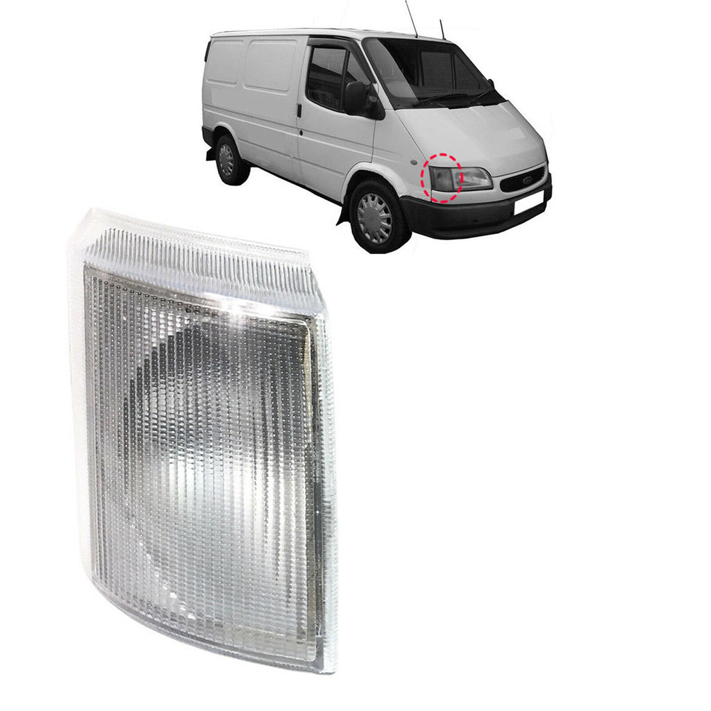RIGHT SIDE FRONT CORNER INDICATOR LAMPS CLEAR LENS FITS FORD TRANSIT MK4, MK5