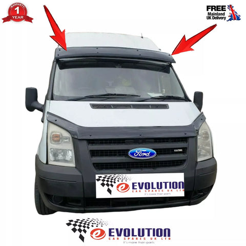 For Ford Transit MK6 MK7 2002 to 2013 Black External Sun Visor Solid Acrylic