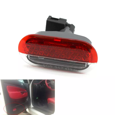 Interior Door Panel Warning Light LED Lamp Set For VW Beetle Golf Jetta MK4 1J0947411E 6Q0947411A