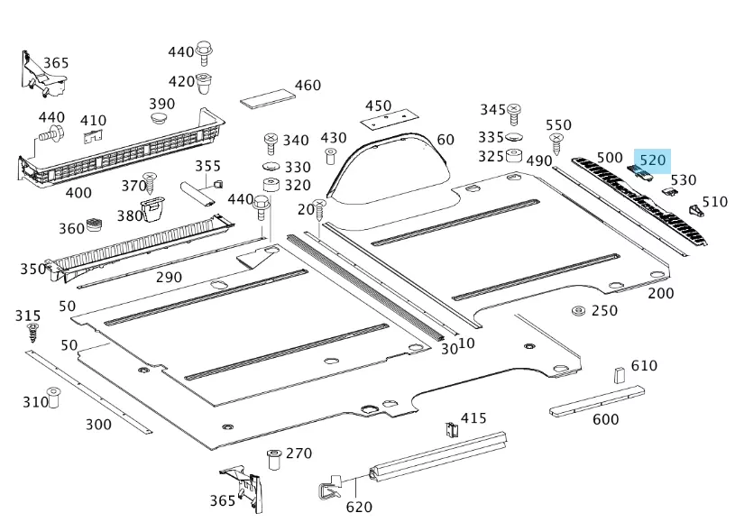 MERCEDES-BENZ SPRINTER 906 INNER TRUNK SILL CAP A9066860039 A90668600399E80