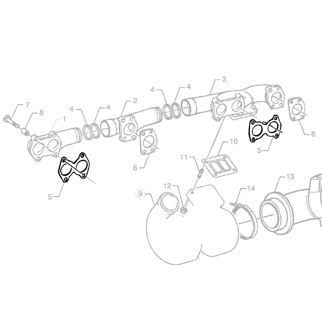 1 X INTAKE EXHAUST MANIFOLD LEFT SIDE GASKET SEAL FITS SCANIA,NEOPLAN, 378264