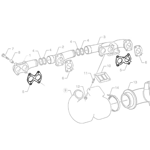 1 X INTAKE EXHAUST MANIFOLD LEFT SIDE GASKET SEAL FITS SCANIA,NEOPLAN, 378264