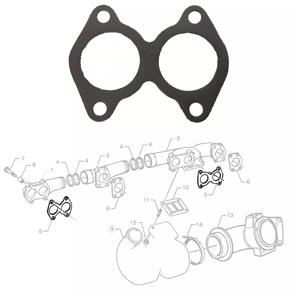 1 X INTAKE EXHAUST MANIFOLD LEFT SIDE GASKET SEAL FITS SCANIA,NEOPLAN, 378264