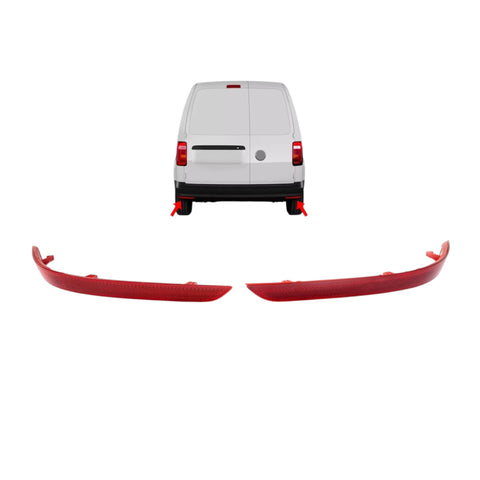 Rear Bumper Reflector Left & Right Fits Vw Caddy MK4 2K5945106D 2K5945105D 2016 to 2022