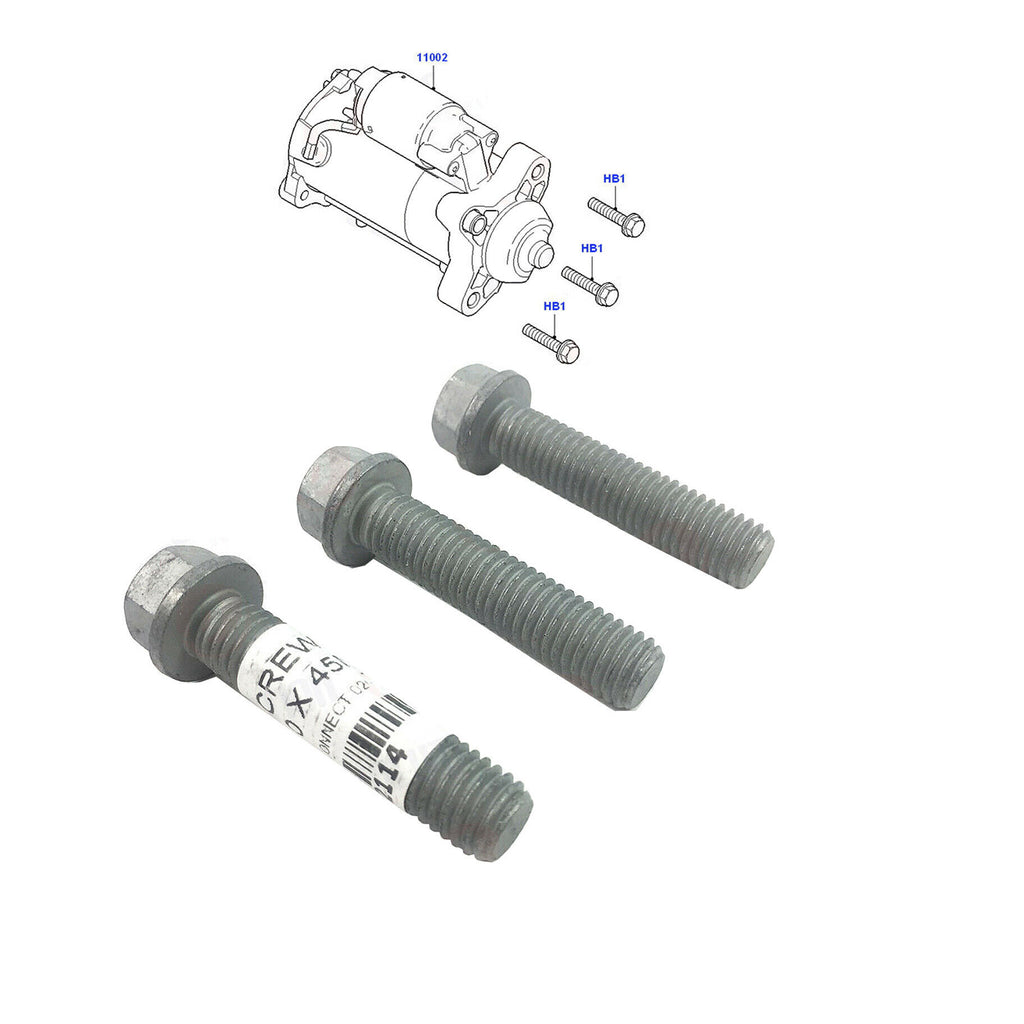 3 x STARTER MOTOR BOLTS M10 X 45MM FITS FORD C-MAX MK2,MONDEO MK2 TDCI, 1382114