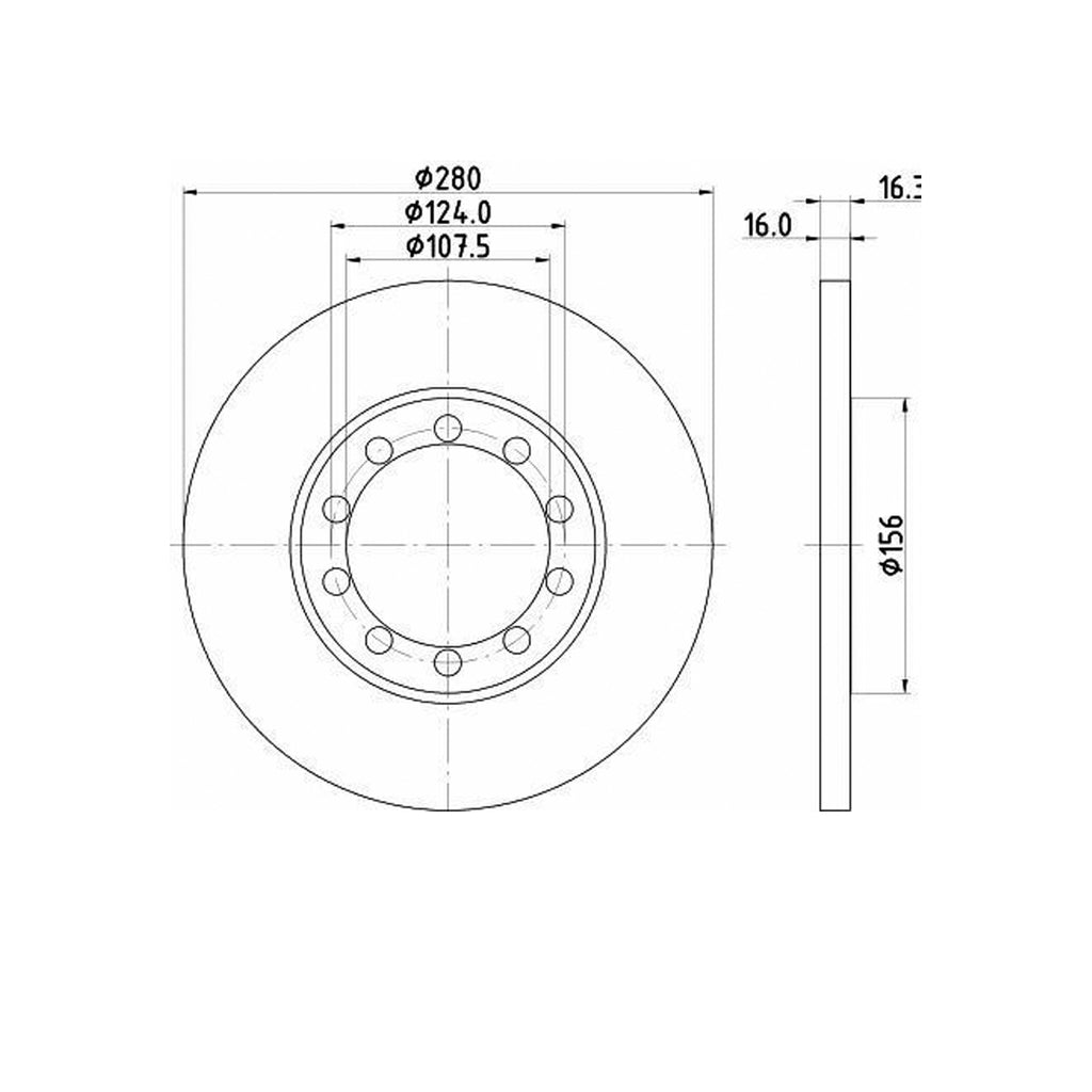 Rear Discs Fits Ford Transit All Model Single Rear Wheels 6C16 2A315 Ab