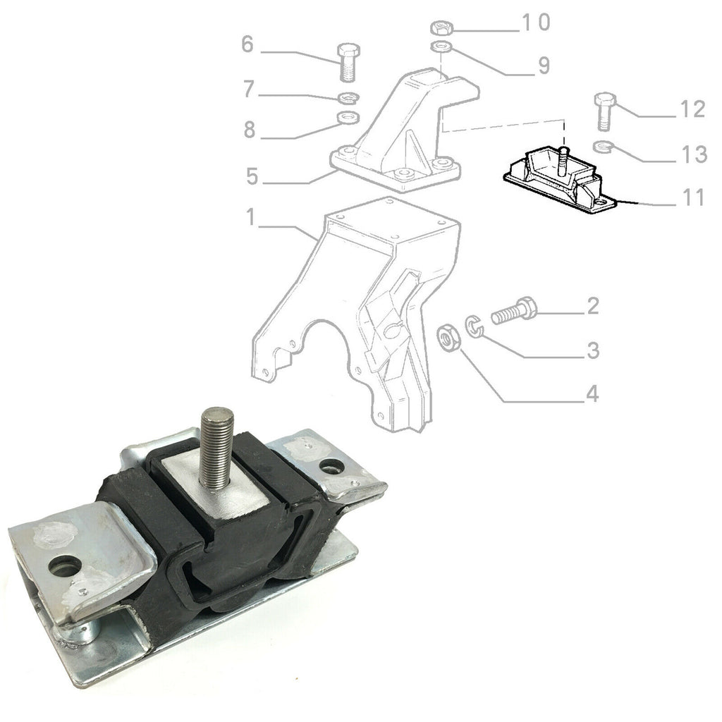 Rear Left Engine Mounting Fits Fiat Ducato Citroen Relay Boxer 1307908080