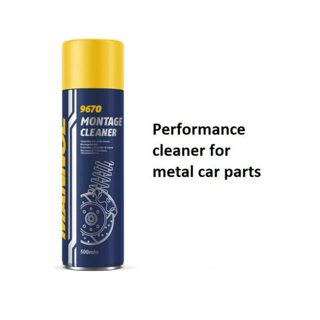 6 X Mannol 9670 Montage Brake Cleaner Aerosol Spray German Large Can 500ml 