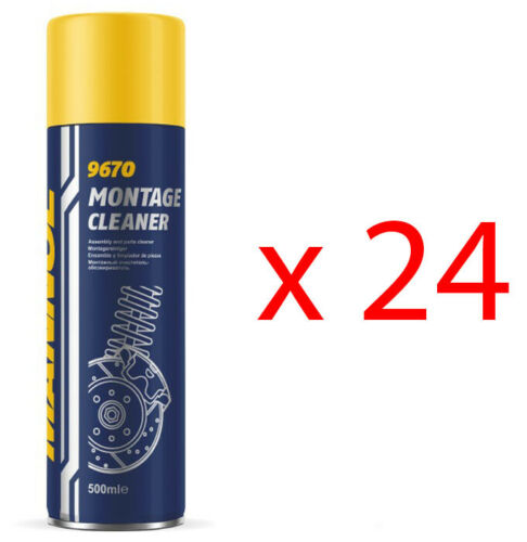 24 X Mannol 9670 Montage Brake Cleaner Aerosol Spray German Large Can 500ml