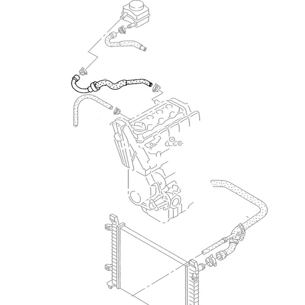 Radiator Hose Fits Volkswagen Lt Mk2 , Lt-35, 1996 To 2001, 074121096R