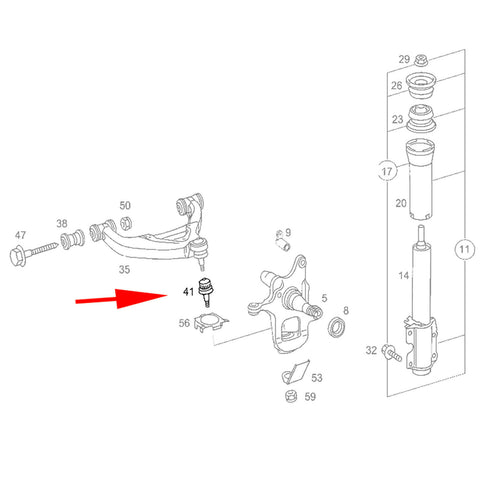 Front Suspension Lower Ball Joint Fits Mercedes Sprinter 1995 to 2006 5139559AA
