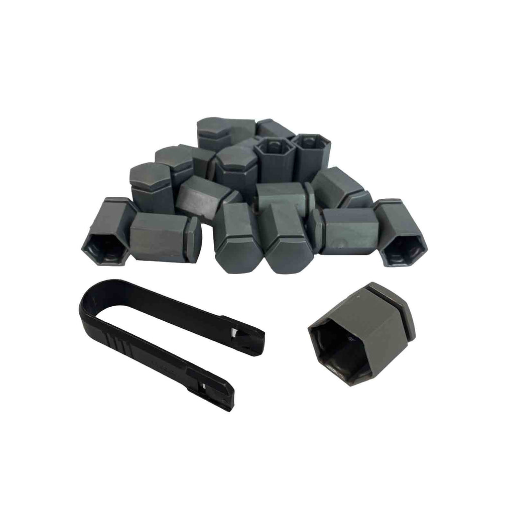 Wheel Nut Covers Set Charcoal 19X27 Mm Astra J K Insignia Zafira 20Pcs, 13450275