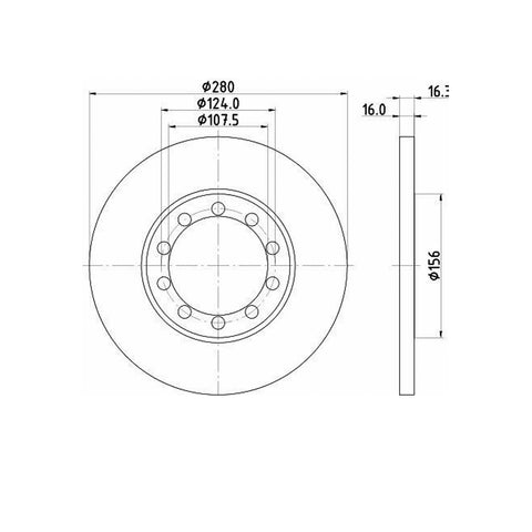 Rear Discs Fits Ford Transit All Model Single Rear Wheels 6C16 2A315 Ab