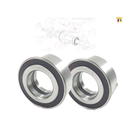 2X Rear Rh / Lh Wheel Bearing Fits Ford Transit Mk4 Mk5 1991/00, 92Vx1a049aa