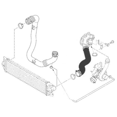 TURBO CHARGER INTAKE HOSE PIPE FITS NISSAN INTERSTAR, PRIMASTAR, 8200605907