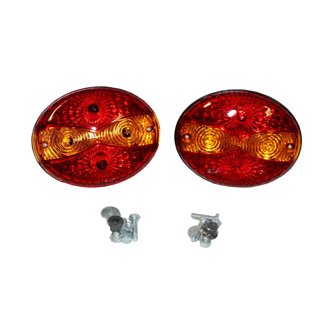 2X SLIM THIN LED REAR HAMBURGER STOP TAIL LAMP WITH CLUSTER 24V TRUCK ,TRAILER