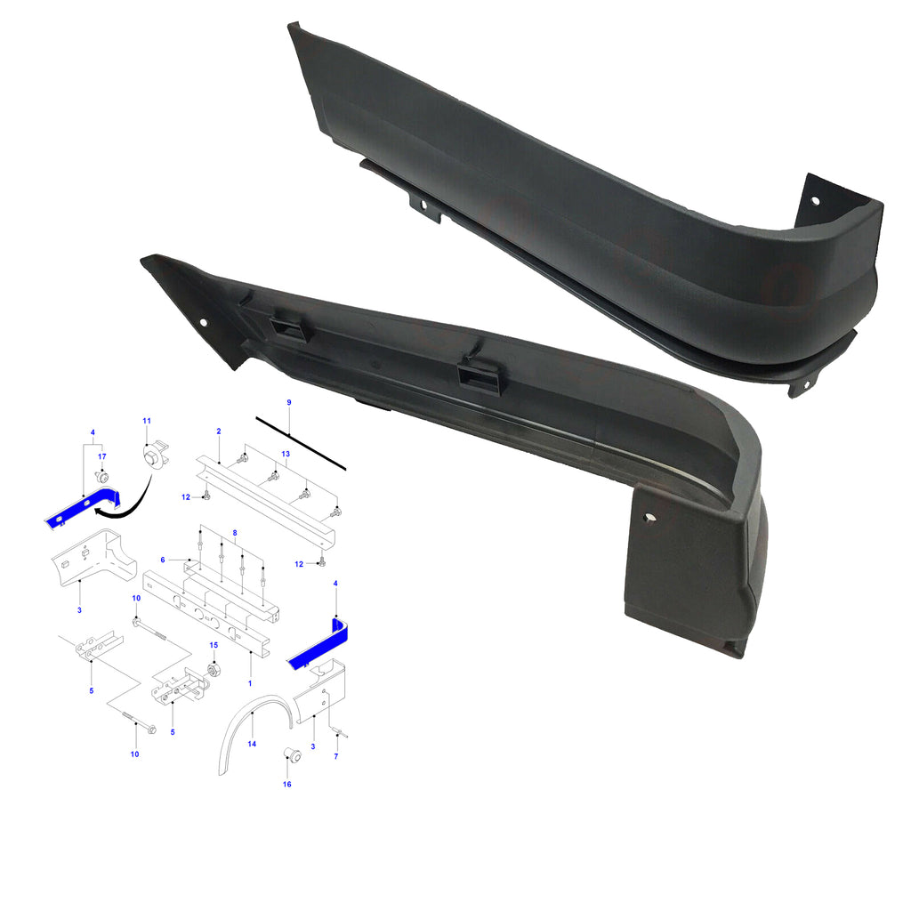 Ford Transit Mk6 Mk7 Rear One Door RH LH Corner Bumper Top End Cap 2000 to 2013 4095154