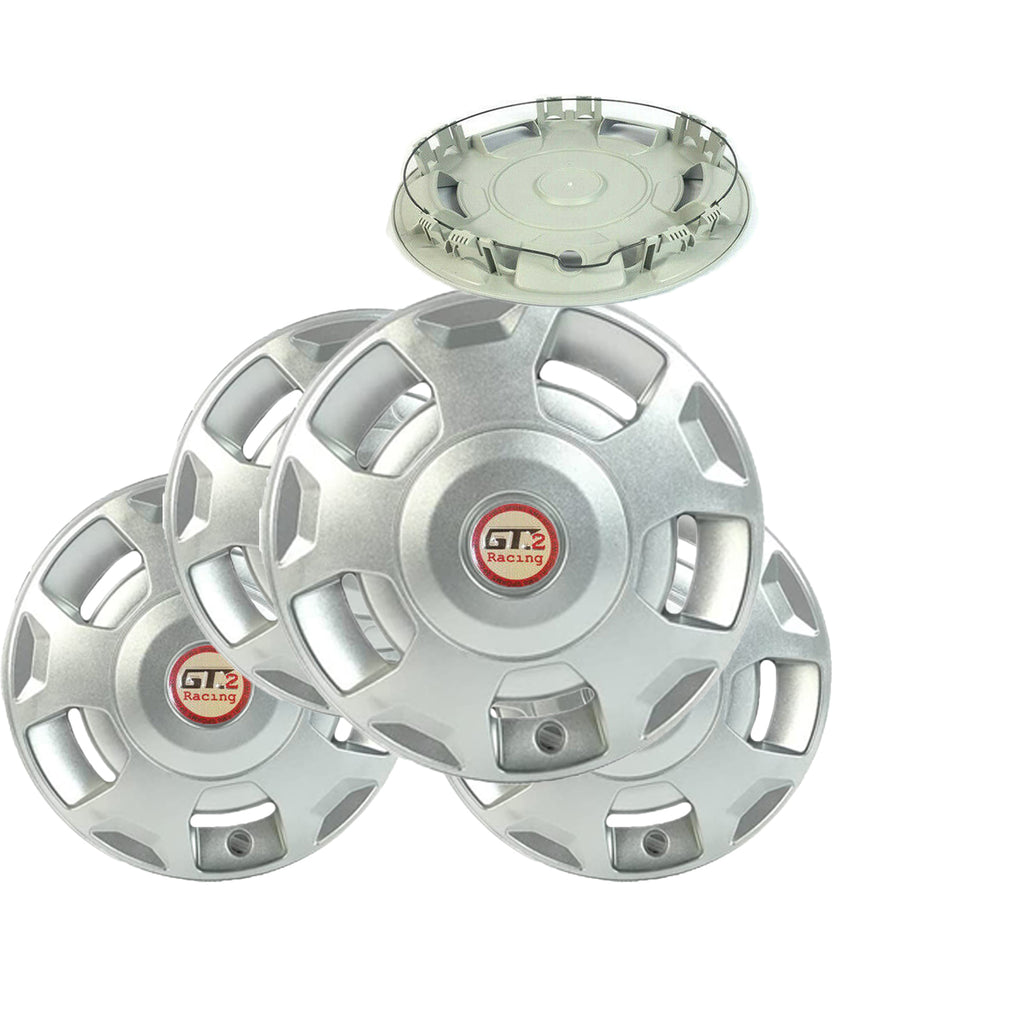 Ford Transit MK6 MK7 Silver Wheel Trim Cover Set 16 Inch GT2 Badge 00 to 14