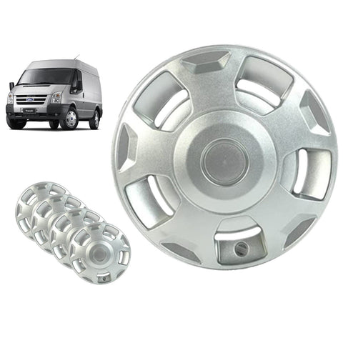 Ford Transit MK6 MK7 Silver Wheel Trim Cover Set 16 Inch 2000 Onwards