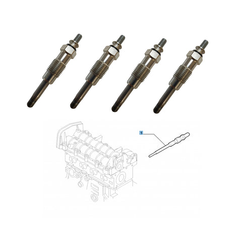 4 X GLOW PLUG DIESEL IVECO CITROEN OPEL FIAT RENAULT FORD PEUGEOT, 59621W
