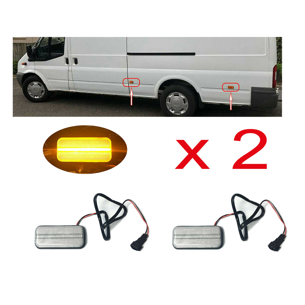 Led Side Marker Light 2x Fits Ford Transit MK6 2000-2014 VYC155034AC