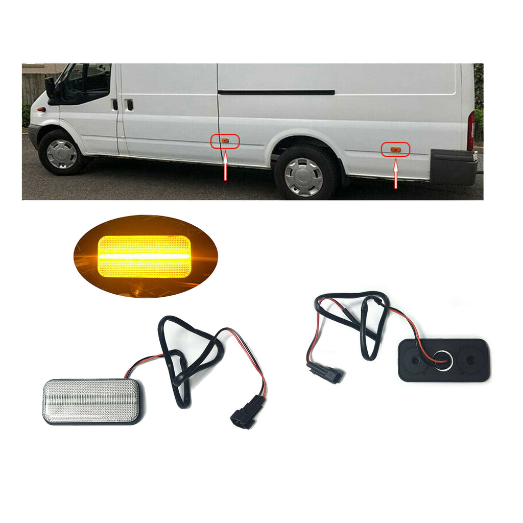 Led Side Marker Light 2x Fits Ford Transit MK6 2000-2014 VYC155034AC