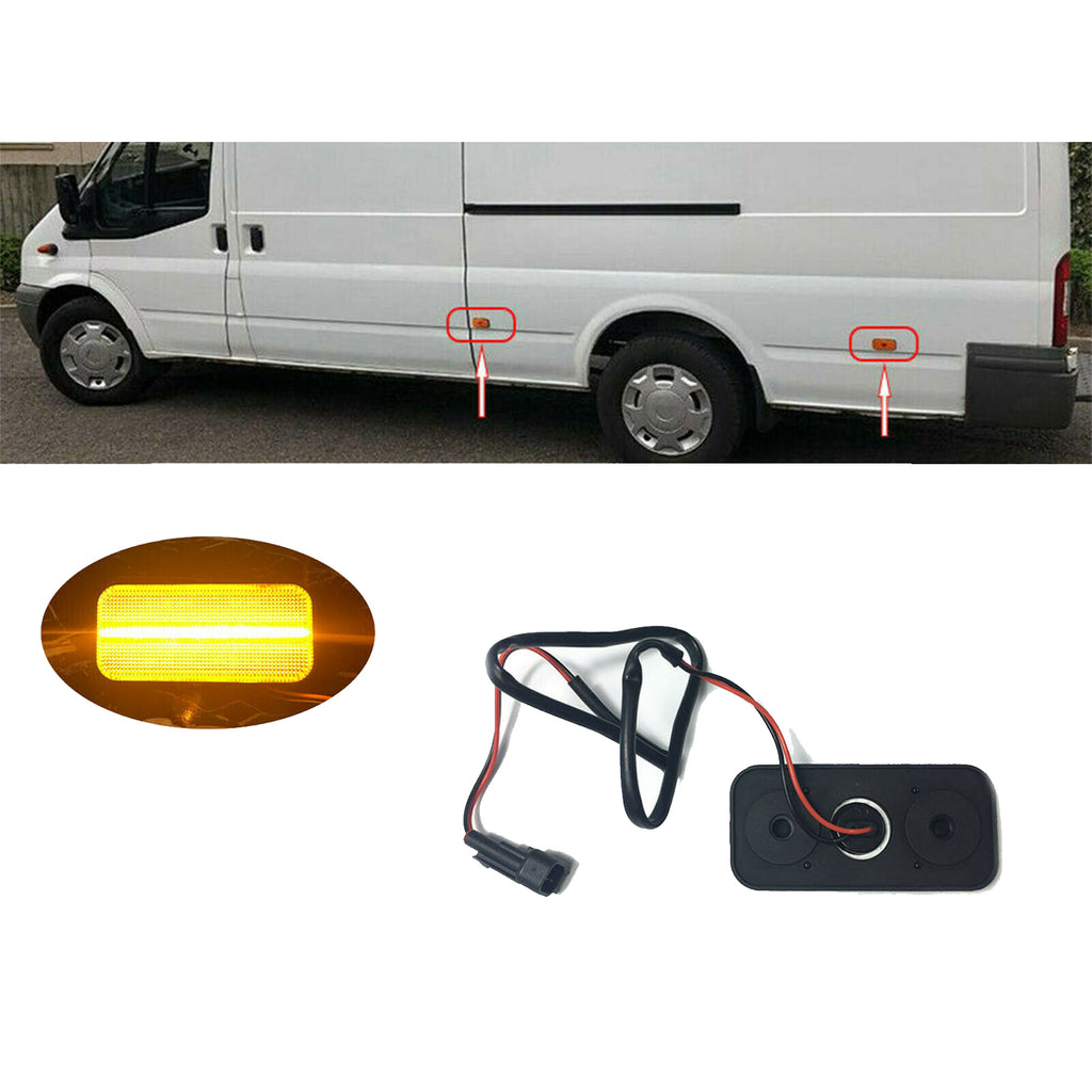 Led Side Marker Light 2x Fits Ford Transit MK6 2000-2014 VYC155034AC