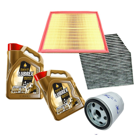  Ford Transit Custom Service Kit 2X Lubrex 0W-30 5L Carbon Pollen Air Oil Filter