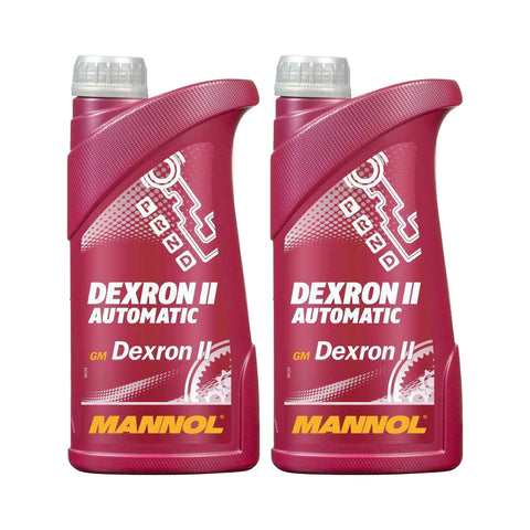 2 X MANNOL DEXRON II AUTOMATIC TRANSMISSION AQM POWER STEERING FLUID 1LT X 2