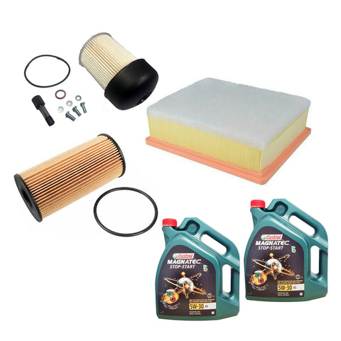 Service Kit Oil Fuel Air Filter And 2 X 4L Fully Synthetic Engine Oil E5W30 C3 Fits Trafic III