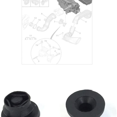 Citroen 1.6HDI Diesel Air Filter Rubber Insert Grommet Compatible 2X 1422A3
