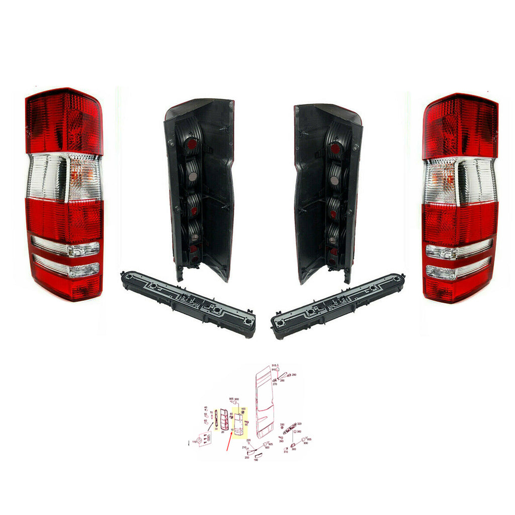 Rear Right & Left Light Tail Lamp With Bulb Holders Set Mercedes Sprinter 9068200264