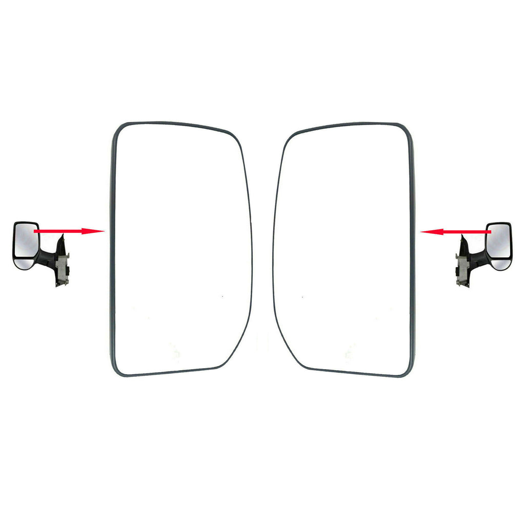 Transit MK6 MK7 Side Wing Mirror Glass Blind Spot Mirror Glass Set 4059969
