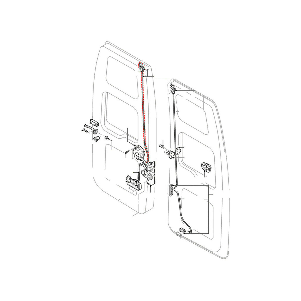Rear Lh Rh Upper Door Latch Cable Lock Fits Ford Transit  Mk6 Mk7 00 14  1494097